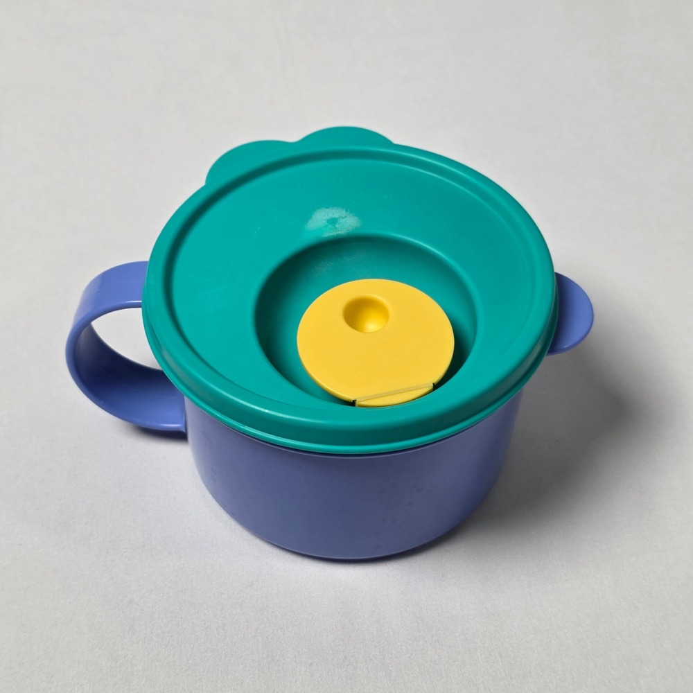 Tupperware CrystalWave Microwave‎ Reheatable Soup Mug 16oz Vented Lid 3155B-4